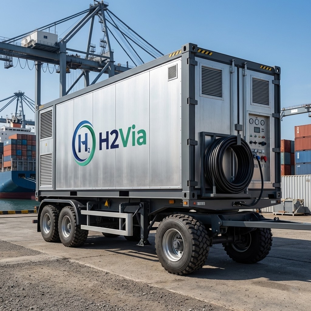 H2Via HPU Endüstriyel römork tipi hidrojen güç sistemi